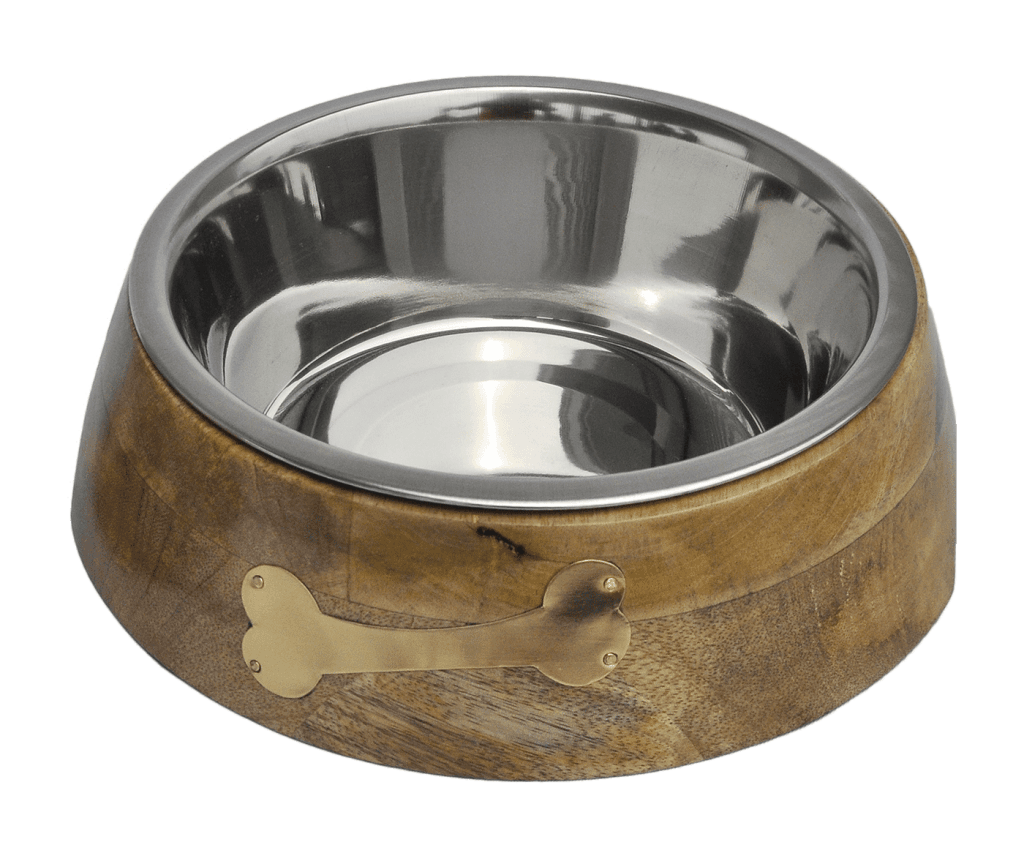 Wooden Single Diner with Metal Bone – Marvellous Pet Products